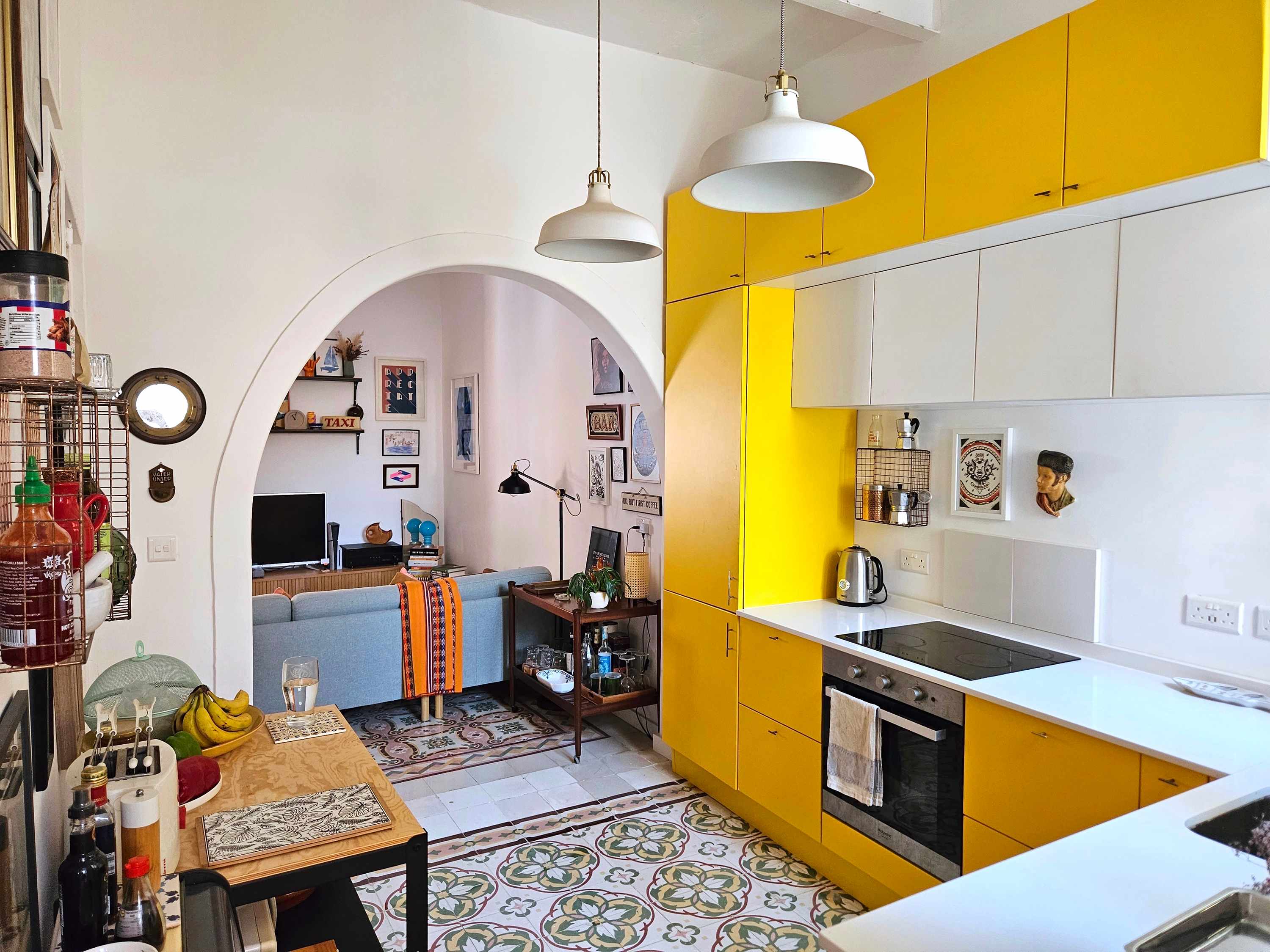 A Sunshine-Yellow Kitchen Is the Antidote to Beige in This Malta Home